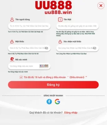 Các Bước Đăng Ký Tại UU888